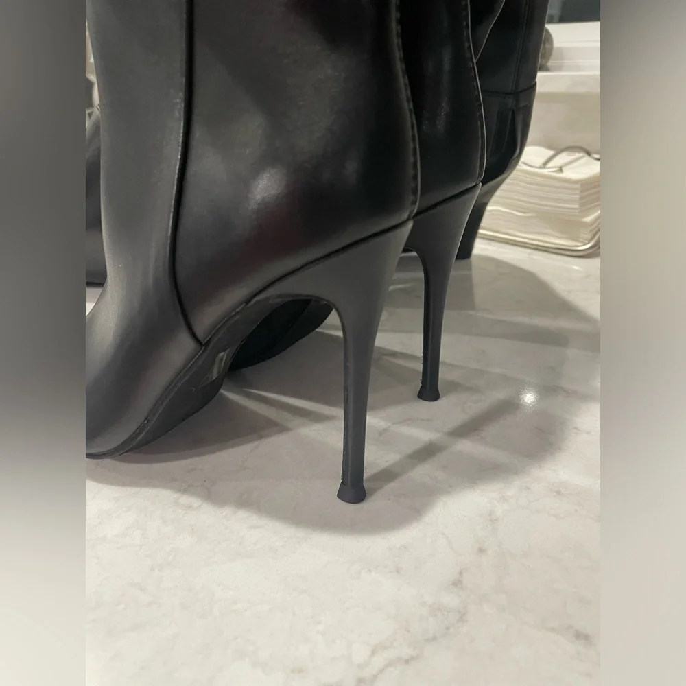 New Jeffrey Campbell‎ Pillar Over the Knee Black Stiletto Boot Sz 5.5 $270